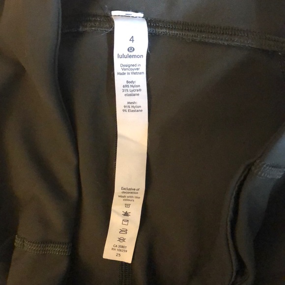 Lululemon Pace Rival Crop, Dark Olive, Size 4 - Picture 6 of 6